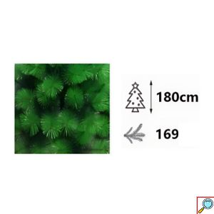 Τεχνητό Χριστουγεννιάτικο Δέντρο 180cm Πράσινο με Μεταλλική Βάση και 169 Κλαδιά 