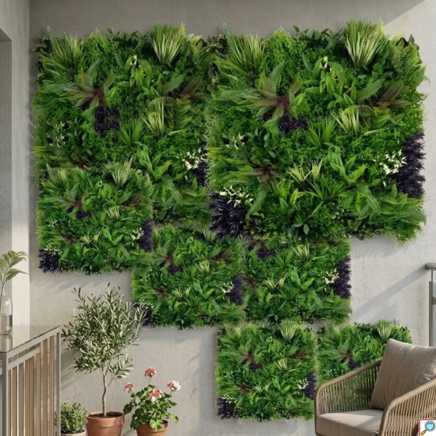 Τεχνητό Διακοσμητικό Πάνελ Φυλλωσιάς 100 x 100cm