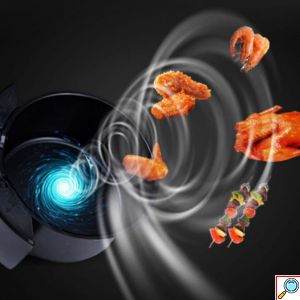 Telco Φριτέζα Αέρος για Γεύση Τηγανητού χωρίς Λάδι - 1500W με Αποσπώμενο Κάδο 5L - Πλήκτρα Αφής, Ρυθμιζόμενο Θερμοστάτη 40-200°C & Χρονοδιακόπτη