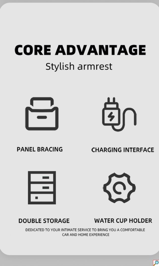 Πτυσσόμενη Κονσόλα Χειρόφρενου & 6πλός Φορτιστής USB με Ποτηροθήκη & Τασάκι Universal - Τεμπέλης Αυτοκινήτου Μαύρο