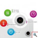 WiFi Θερμοπομπός Ρεύματος με App Κινητού, Οθόνη LCD, Μεταλλικό Περίβλημα & Ηλεκτρονικό Θερμοστάτη Thermoval® Πολωνικής Κατασκευής Επιτοίχιος