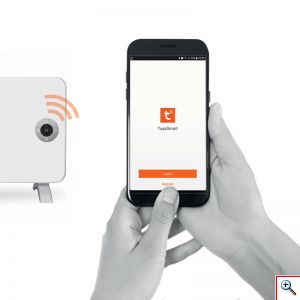 WiFi Θερμοπομπός Ρεύματος με App Κινητού, Οθόνη LCD, Μεταλλικό Περίβλημα & Ηλεκτρονικό Θερμοστάτη Thermoval® Πολωνικής Κατασκευής Επιτοίχιος