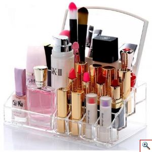 Διάφανη Θήκη Καλλυντικών - Κοσμημάτων με Καθρέφτη - Cosmetic Mirror Makeup Organizer 
