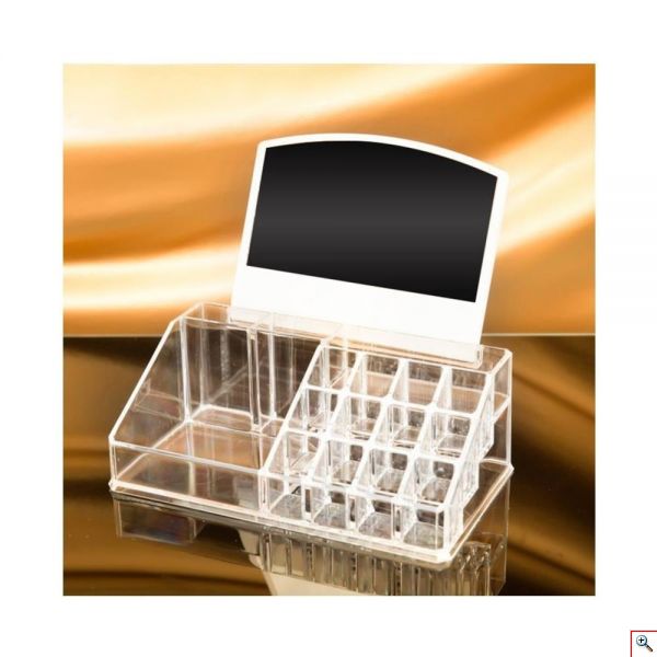 Διάφανη Θήκη Καλλυντικών - Κοσμημάτων με Καθρέφτη - Cosmetic Mirror Makeup Organizer 