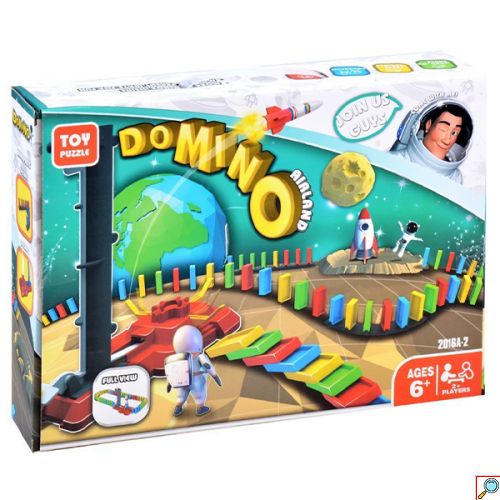 Εκπαιδευτικό Πολύχρωμο Ντόμινο 180 Τεμαχίων με Εκτόξευση Πυραύλου, Αυτοκόλλητα, Γράμματα και Μαθηματικά Σύμβολα