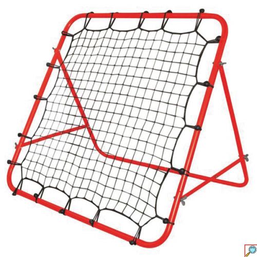 Παιδικό Φορητό Τέρμα Ποδοσφαίρου από Μέταλλο με Δίχτυ και Γάντζους 100×100εκ Κόκκινο-Μαύρο 