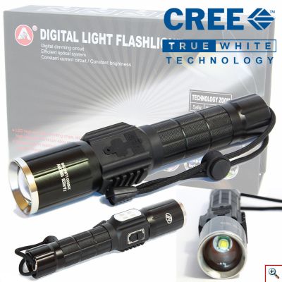 Επαναφορτιζόμενος Φακός LED CREE 3W SUPER ZOOM Powerbank- FA-W528