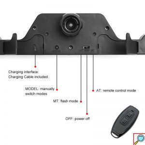 Πολυλειτουργικό Ηλιακό Επαναφορτιζόμενο LED Τρίγωνο Y-973 προειδοποίησης έκτακτης ανάγκης