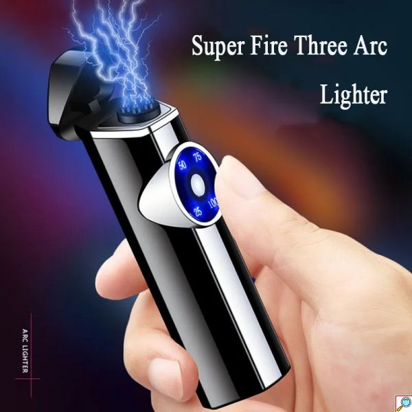 Αντιανεμικός X Arc Αναπτήρας Τριπλής Ακτίνας - Triple Plasma Arc Lighter USB