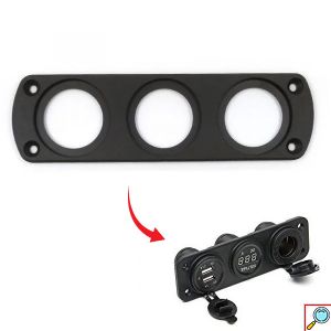 Τριπλή Βάση Πάνελ για Βολτόμετρο & USB Charger