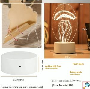Τρισδιάστατο Διακοσμητικό Φωτιστικό LED USB σε Σχήμα Καρδιές - 3D Desk Lamp Hearts