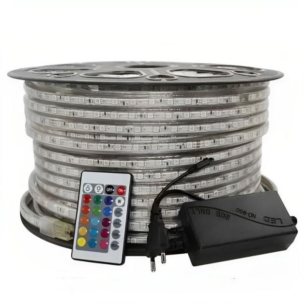 Τροφοδοτικό με Δέκτη IR και Τηλεχειριστήριο για Ταινίες LED 5050RGB