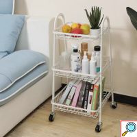 Τρόλεϊ Κουζίνας Μεταλλικό 3 Θέσεων με Ρόδες 45x30.5x77 cm - Σε 3 Χρώματα