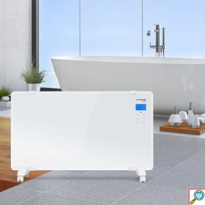 Trotec Γυάλινος Επιδαπέδιος Θερμοπομπός 2000W με LCD Οθόνη Αφής, Τηλεχειριστήριο, 2 Επίπεδα Θέρμανσης, Ρυθμιζόμενο Θερμοστάτη & Χρονοδιακόπτη