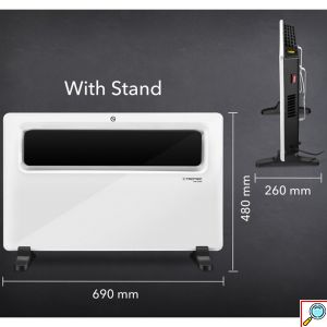 Trotec Επιτοίχιος & Επιδαπέδιος Θερμοπομπός 1500W με LCD Οθόνη, Ρυθμιζόμενο Θερμοστάτη & Χρονοδιακόπτη