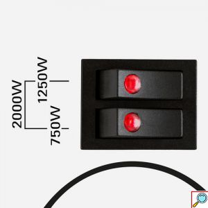 Trotec Επιδαπέδιος Θερμοπομπός 2000W με Χειρολαβές, 3 Επίπεδα Θέρμανσης, Ρυθμιζόμενο Θερμοστάτη & Προστασία Υπερθέρμανσης & Παγετού