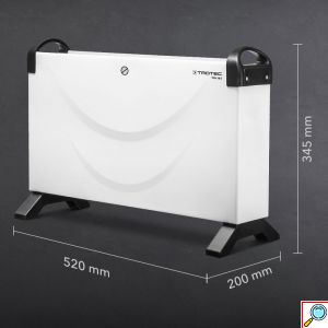 Trotec Επιδαπέδιος Θερμοπομπός 2000W με Χειρολαβές, 3 Επίπεδα Θέρμανσης, Ρυθμιζόμενο Θερμοστάτη & Προστασία Υπερθέρμανσης & Παγετού