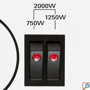 Trotec Επιδαπέδιος Θερμοπομπός 2000W με 3 Επίπεδα Θέρμανσης, Ρυθμιζόμενο Θερμοστάτη & Χρονοδιακόπτη