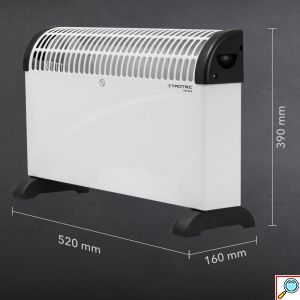 Trotec Επιδαπέδιος Θερμοπομπός 2000W Turbo με Ανεμιστήρα, 2 Επίπεδα Θέρμανσης, Ρυθμιζόμενο Θερμοστάτη & Χρονοδιακόπτη