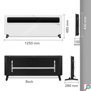 Trotec Επιτοίχιος & Επιδαπέδιος Θερμοπομπός 2500W με LCD Οθόνη, Ρυθμιζόμενο Θερμοστάτη & Χρονοδιακόπτη