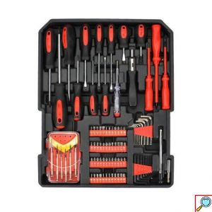 Τροχήλατη Εργαλειοθήκη Βαλίτσα με Πλήρες Σετ 499 Εργαλεία 