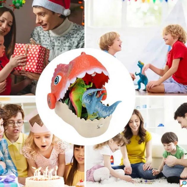 Τσάντα Αποθήκευσης σε Σχήμα Δεινόσαυρου με 16 Παιχνίδια