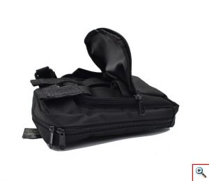 Τσαντάκι Μεταφοράς Όπλου με Θήκες για 3 Γεμιστήρες Heavy Duty Gun Pouch Bag Αδιάβροχο, Μαύρο