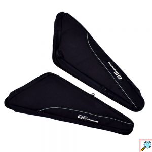 Πλαϊνές Θήκες - Τσάντες Μηχανής BMW 9.5L με Ραφές GS Adventure για Μοτοσυκλέτες Μαύρο 2τμχ