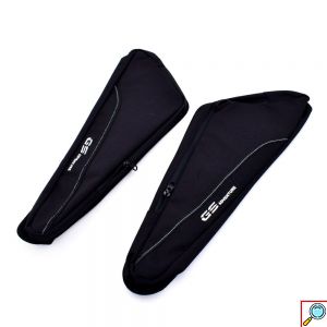 Πλαϊνές Θήκες - Τσάντες Μηχανής BMW 9.5L με Ραφές GS Adventure για Μοτοσυκλέτες Μαύρο 2τμχ