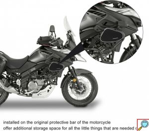 Τσάντες Πλαϊνού Πλαισίου για Suzuki V-Strom DL650 - DL1000 – Αδιάβροχο Σετ 2 Τεμαχίων με Velcro