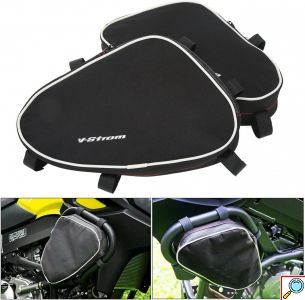 Τσάντες Πλαϊνού Πλαισίου για Suzuki V-Strom DL650 - DL1000 – Αδιάβροχο Σετ 2 Τεμαχίων με Velcro