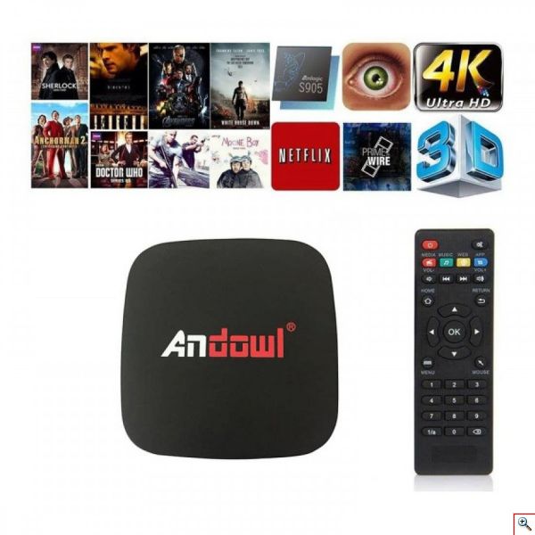 Android tv box lite 4K HD 7.1.2 smart tv wifi Andowl Q4 16GB