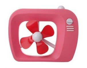 Μίνι Επιτραπέζιος TV Ανεμιστήρας USB και Μπαταρίας με Εύκαμπτα Πτερύγια