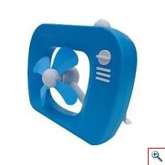 Μίνι Επιτραπέζιος TV Ανεμιστήρας USB και Μπαταρίας με Εύκαμπτα Πτερύγια