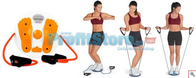 Βάση Ισορροπίας Twist Board με Λάστιχα Αντίστασης