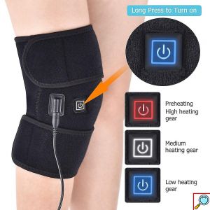 Θερμαινόμενη Υφασμάτινη Επιγονατίδα USB με 3 Ρυθμίσεις Θερμοκρασίας για Θερμοθεραπεία