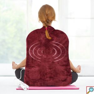 Θερμαινόμενη Ηλεκτρική Κουβέρτα Μασάζ Πλάτης / Αυχένα Γούνινη με 4 Ρυθμίσεις Massage / Δονήσεων - Relief Wrap