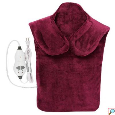 Θερμαινόμενη Ηλεκτρική Κουβέρτα Μασάζ Πλάτης / Αυχένα Γούνινη με 4 Ρυθμίσεις Massage / Δονήσεων - Relief Wrap