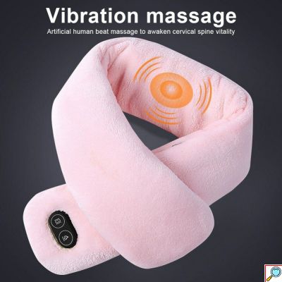 Ηλεκτρικό Θερμαινόμενο Κασκόλ Βελούδινο USB με 3 Ρυθμίσεις Θερμοκρασίας & 4 Μασάζ σε Διάφορα Χρώματα