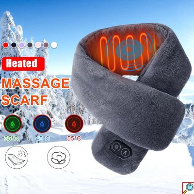 Ηλεκτρικό Θερμαινόμενο Κασκόλ Βελούδινο USB με 3 Ρυθμίσεις Θερμοκρασίας & 4 Μασάζ σε Διάφορα Χρώματα