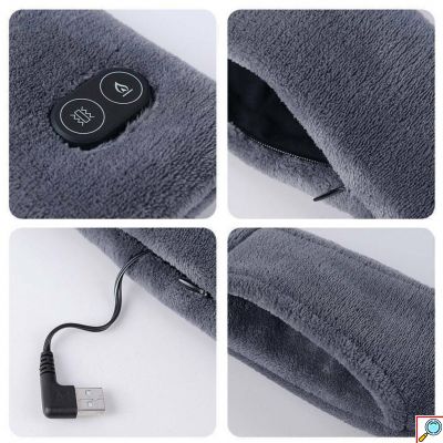Ηλεκτρικό Θερμαινόμενο Κασκόλ Βελούδινο USB με 3 Ρυθμίσεις Θερμοκρασίας & 4 Μασάζ σε Διάφορα Χρώματα