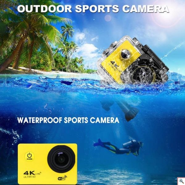 Super Extreme Αδιάβροχη Κάμερα Δράσης Ultra HD 4K WiFi 2.0in - Action Camera με Πλήρη Αξεσουάρ & App Εφαρμογή σε Διάφορα Χρώματα