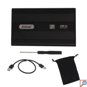 Θήκη για Σκληρό Δίσκο 2.5 Ιντσών SATA III με Σύνδεση USB 3.0 με Βελούδινη Θήκη Μεταφοράς