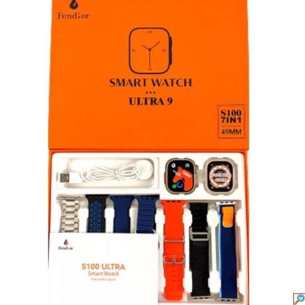 Ultra 9 Smartwatch 7 σε 1 με Bluetooth - Συνδεσιμότητα με Android & iOs