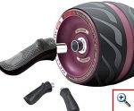 Ultra Wide Ρόδα Εκγύμνασης Κοιλιακών με Αντίσταση - Επαναφορά & Φρένο - Περισσότερη Ισορροπία & Σταθερότητα - AB Wheel Automatic Rebound - Μωβ