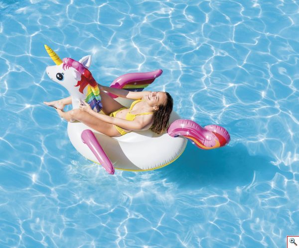 INTEX® Μεγάλο Φουσκωτό Θαλάσσης Unicorn Ride-on 