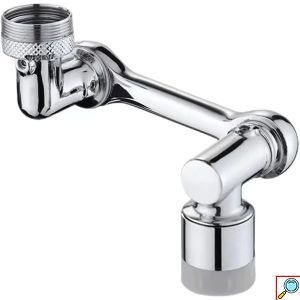 Universal Διπλά Περιστρεφόμενη Κεφαλή Βρύσης 1080° με Φίλτρο & 2 Λειτουργίες Πίεσης Νερού Jet & Foam