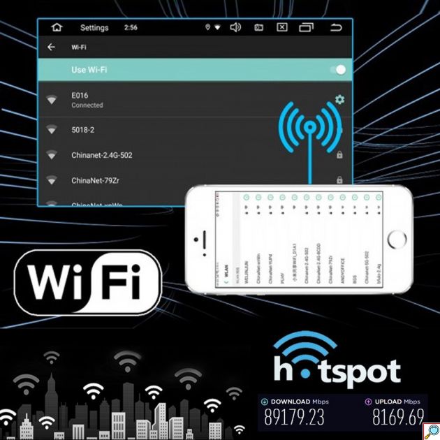 Universal Ηχοσύστημα Αυτοκινήτου 2DIN Bluetooth, USB, WiFi, GPS και Οθόνη Αφής 7