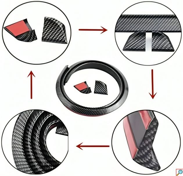 Universal Spoiler Αυτοκινήτου - Πίσω Πλευρά, Αεροτομή & Πορτ - Παγκάζ - 1.50m