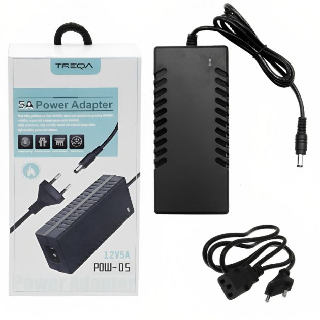 Universal Τροφοδοτικό Πρίζας 220V AC σε DC 12V 5A - Treqa